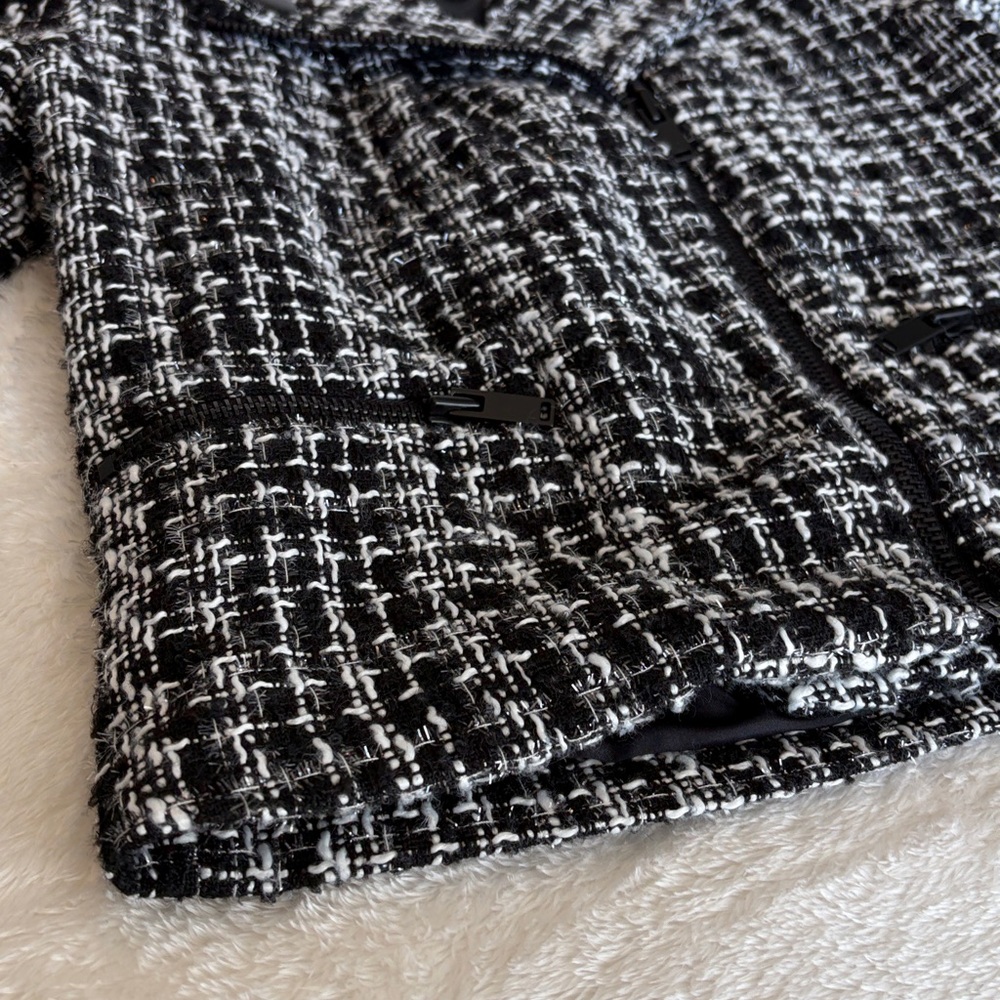 Vera Wang Black and White Tweed Blazer | Size XS - Picture 4 of 10